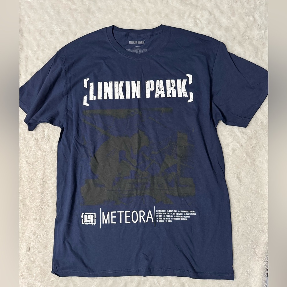 NWOT- Linkin Park Meteora Graphic Band Navy Blue T-Shirt